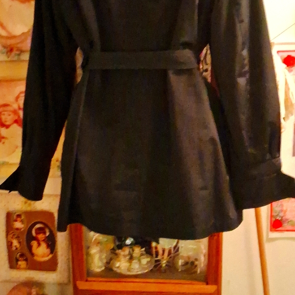 NWT,Vintage 80's,Black,Midi,Coat with Removable Fleece Lining,Deep Front Pockets - Picture 9 of 16